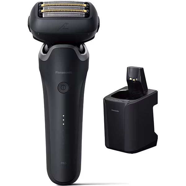 Panasonic Men's shaver LAMDASH PRO 5 blades with automatic cleaning charger and pouch Black ES-L570D-K