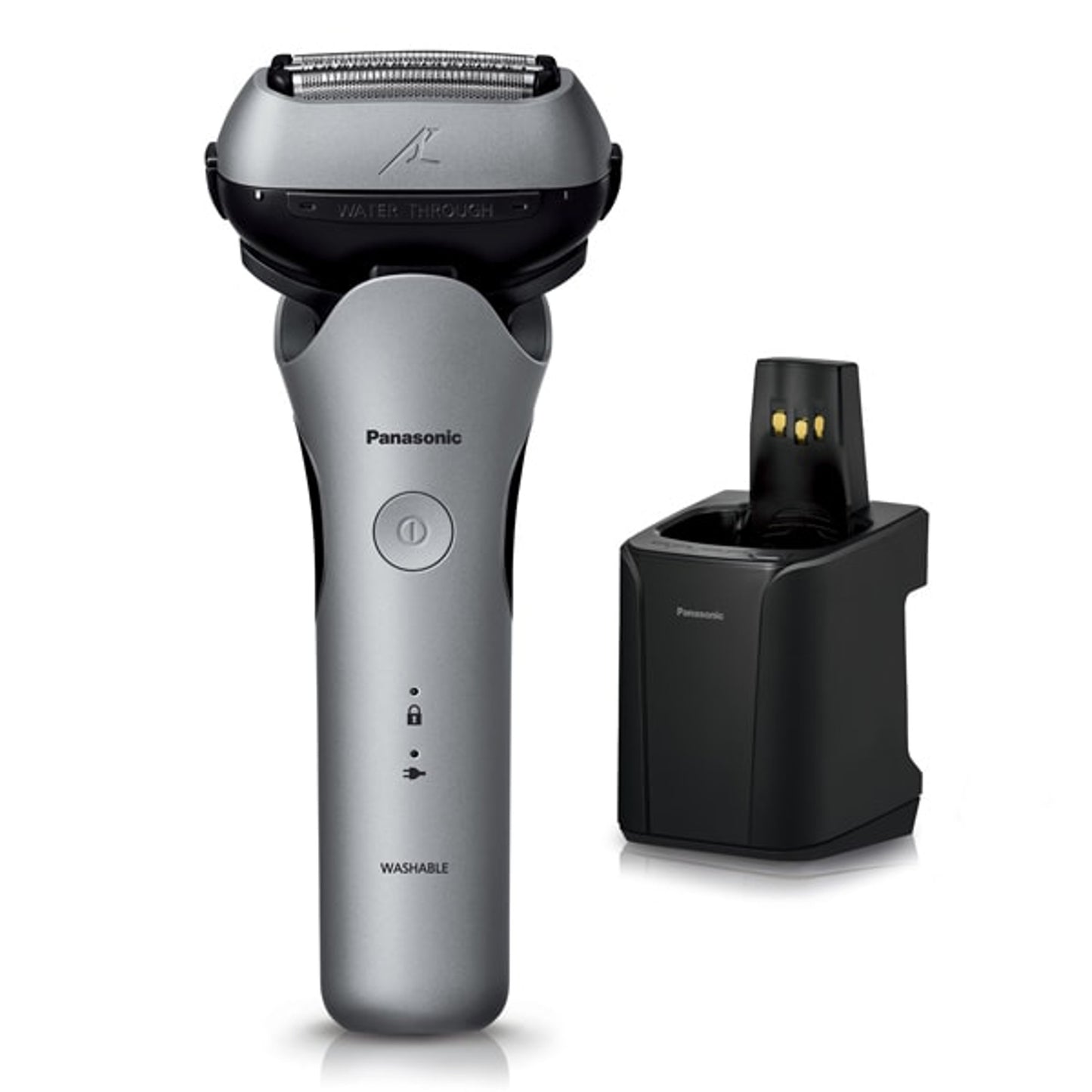 Panasonic Men's shaver LAMDASH, 3 blades, with automatic cleaning charger, silver ES-L380D-S