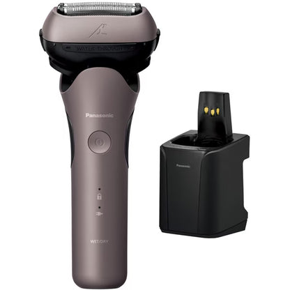 Panasonic Men’s Shaver LAMDASH 3-Blade Top Grade Model with Automatic Cleaning & Charging System Rechargeable Brown Gold ES-L381W-N