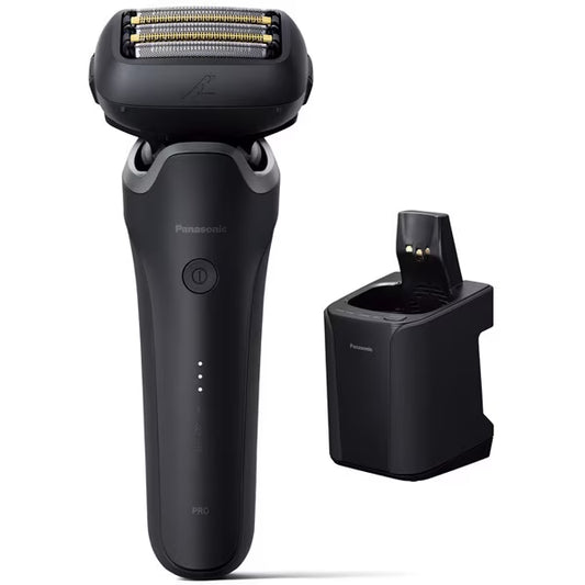 Panasonic Men’s Shaver LAMDASH PRO 5-Blade Top Grade Model with Automatic Cleaning & Charging System Matte Black ES-L571D-K