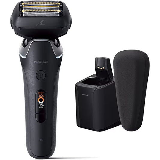 Panasonic  Men's shaver LAMDASH PRO 6 blades with automatic cleaning charger and semi-hard case Craft Black ES-L690U-K