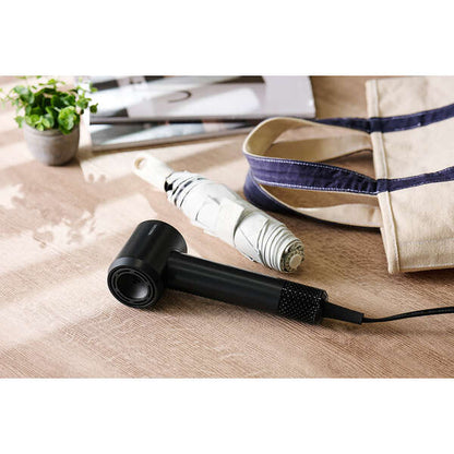 TESCOM I-Shaped Hair Dryer Quick Drying Negative Ions Lightweight 280g Compact Travel-Friendly Includes Pouch Matte Black TD620A-K