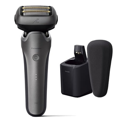 Panasonic Men's shaver LAMDASH PRO 5 blades with automatic cleaning charger and semi-hard case Silver ES-L580U-S